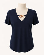 top Emma azul marino para mujer, vista adicional
