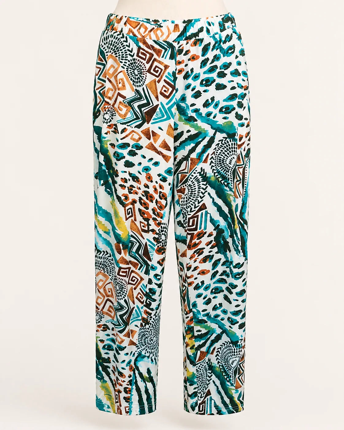 pantalón Cris estampado turquesa para mujer, vista adicional