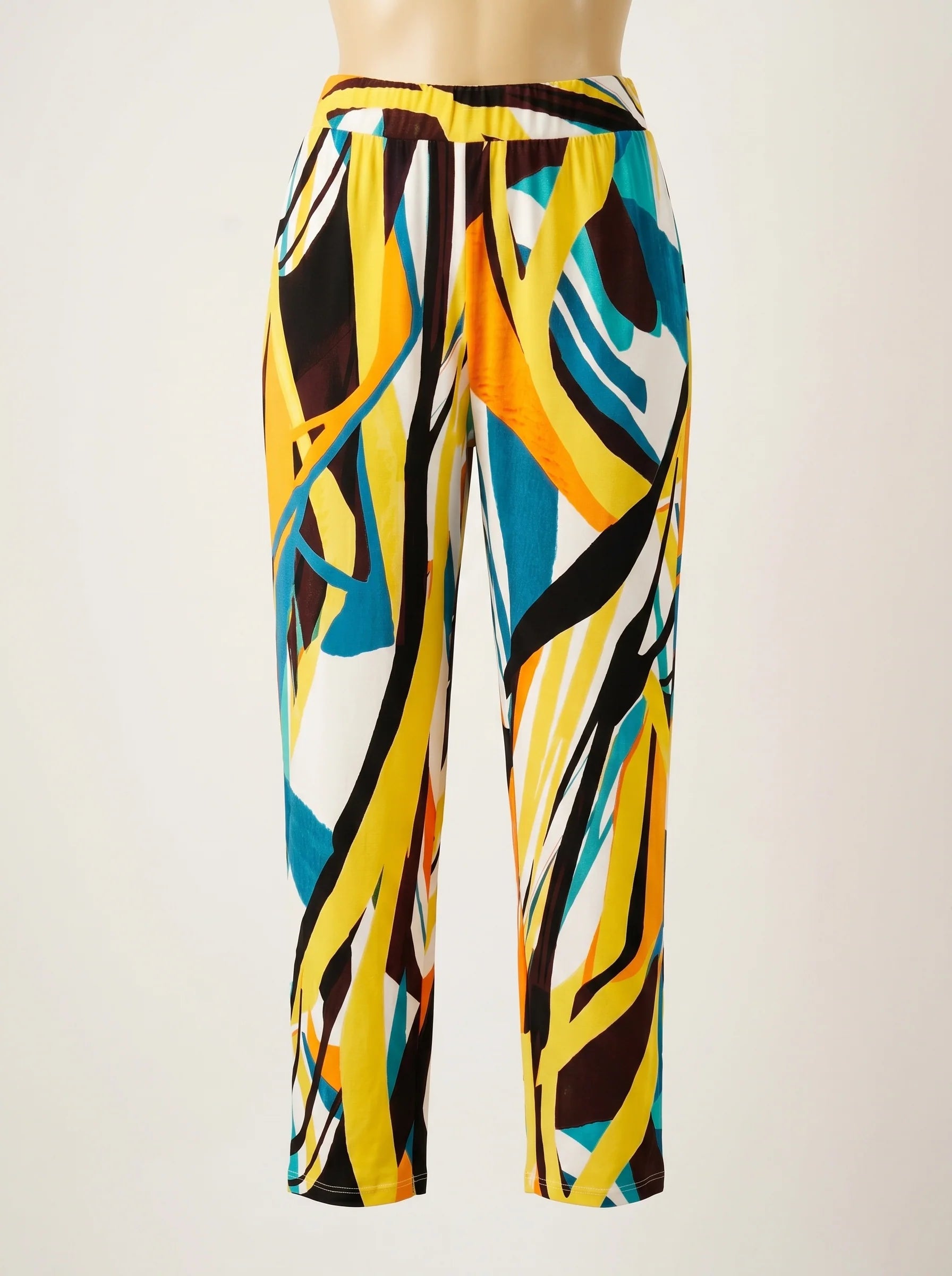 pantalón Lis estampado amarillo para mujer, vista adicional