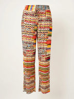 pantalón Lis estampado rojo para mujer, vista adicional