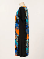 vestido Kira negro y naranja para mujer, vista adicional