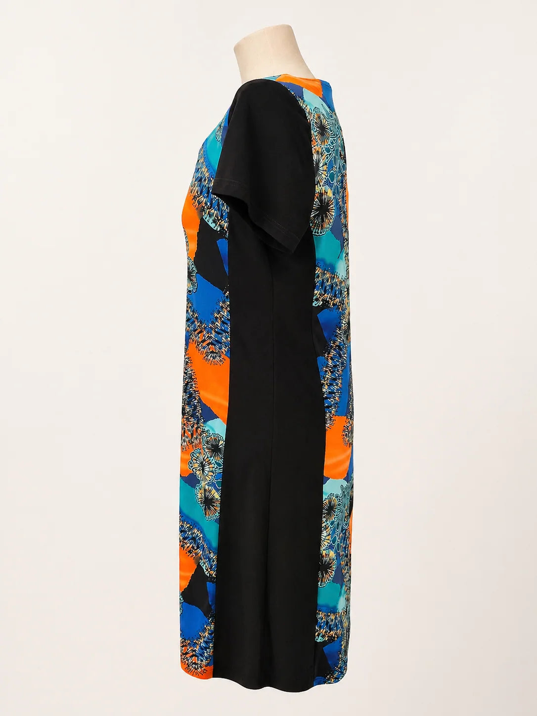 vestido Kira negro y naranja para mujer, vista adicional