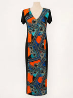 vestido Iris naranja largo para mujer, vista adicional