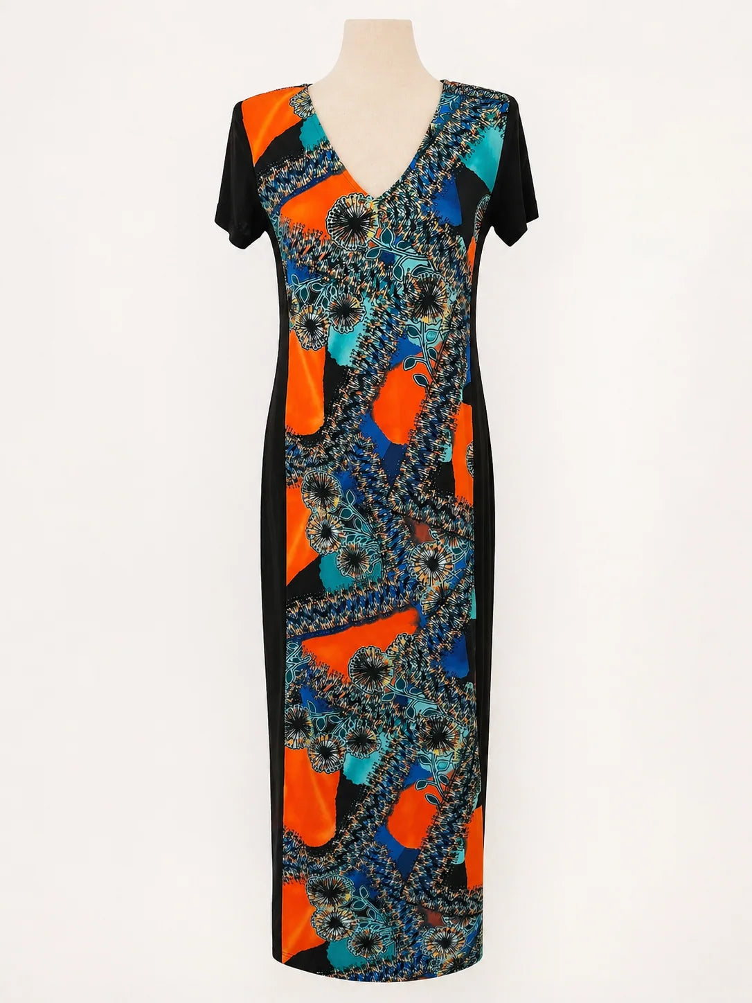 vestido Iris naranja largo para mujer, vista adicional