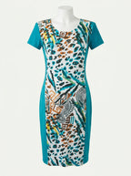 vestido Kira estampado azul para mujer, vista adicional