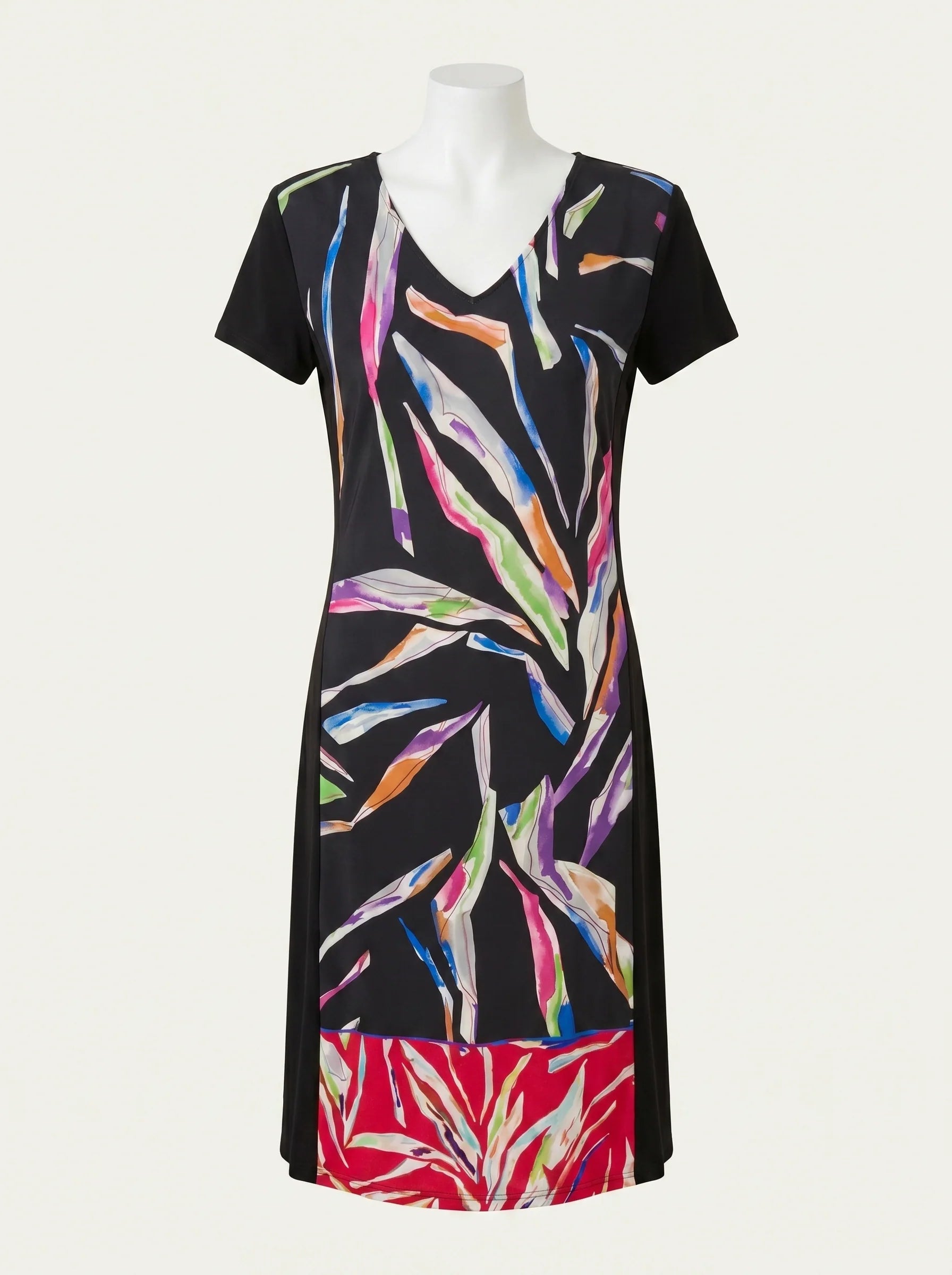 vestido Kira negro y rosa para mujer, vista adicional