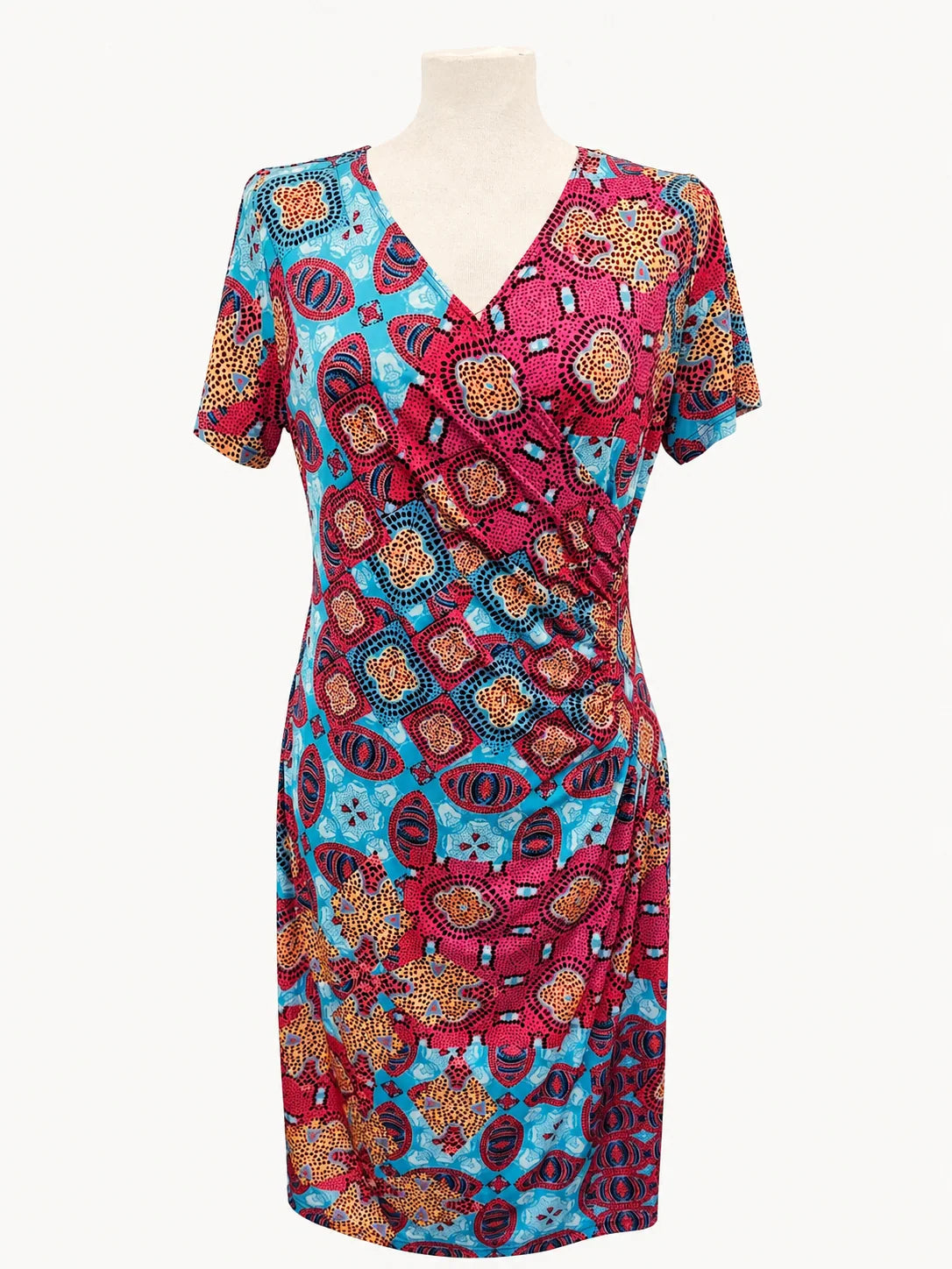 vestido Mia estampado fucsia para mujer, vista adicional