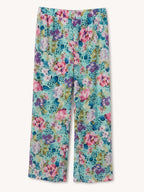 pantalón estampado floral de gasa para evento mujer, vista frontal