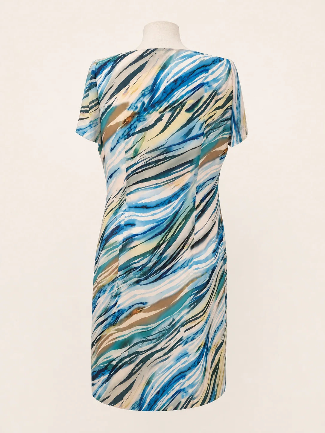 vestido estampado mármol de gasa para evento mujer, vista trasera