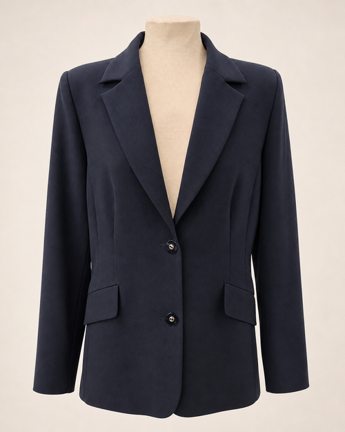 chaqueta azul marino de mujer, vista adicional