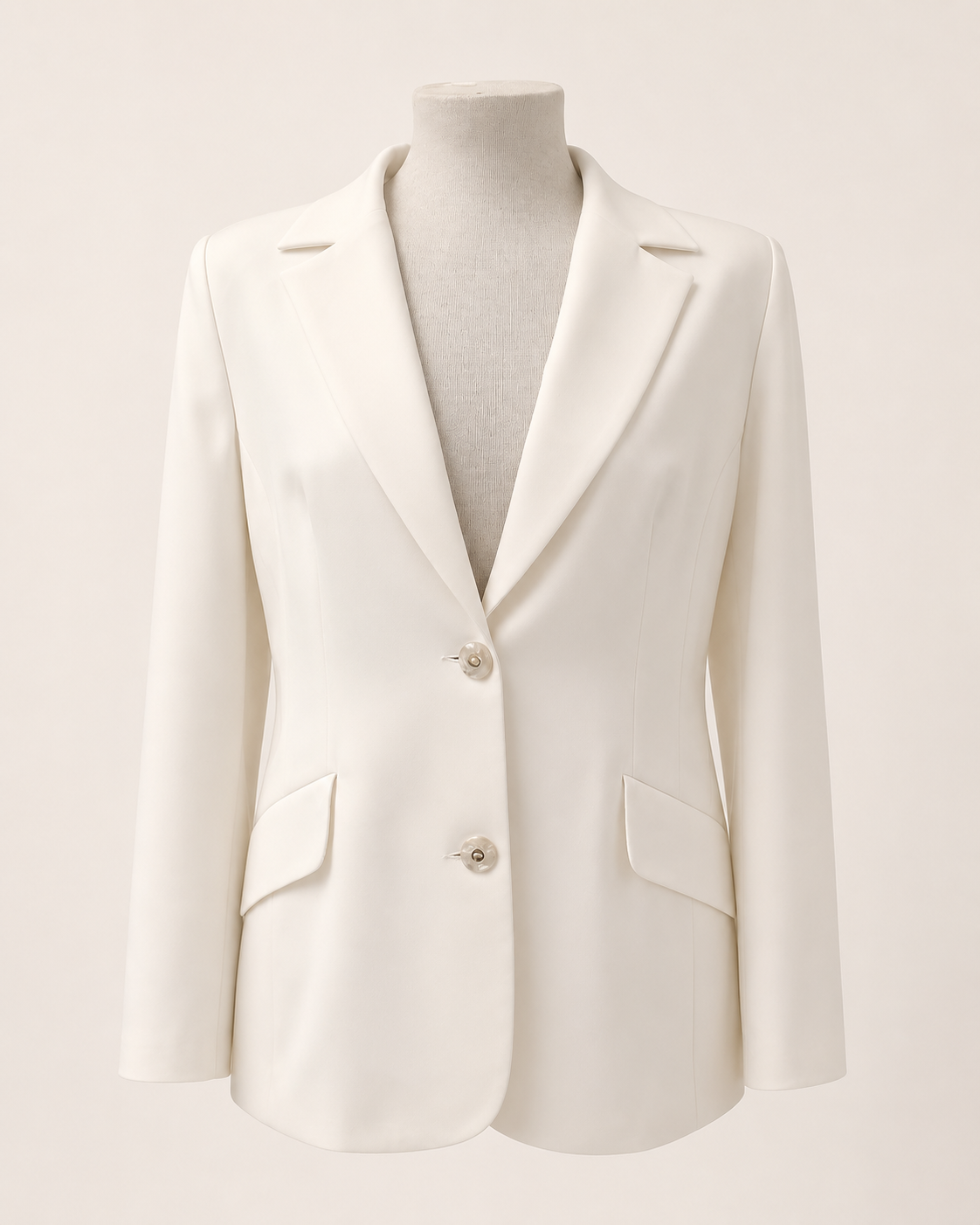 chaqueta blanca de mujer, vista adicional