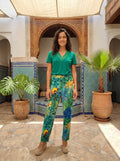 pantalón tropical estampado de mujer